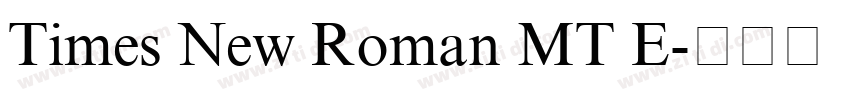 Times New Roman MT E字体转换